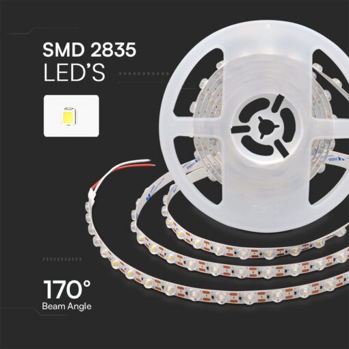 LED Ταινία 16.5W 24V V-TAC 1320lm/m Θερμό 3000K 5m – 23334