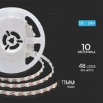 LED Ταινία 16.5W 24V V-TAC 1320lm/m Θερμό 3000K 5m – 23334