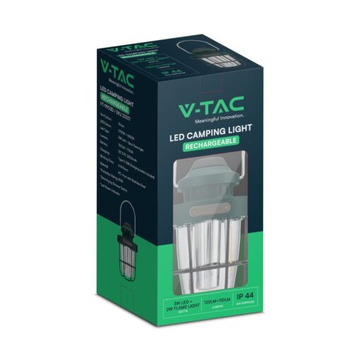 Επαναφορτιζόμενο Φως Κάμπινγ LED 3W CCT Dimmable IP44 Πράσινο V-TAC – 23337VT