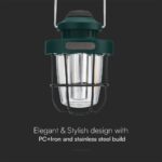 Επαναφορτιζόμενο Φως Κάμπινγ LED 3W CCT Dimmable IP44 Πράσινο V-TAC – 23337VT