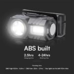 Φακός Κεφαλής Επαναφορτιζόμενος LED 3W RGBW IP44 Μαύρος V-TAC – 23339VT