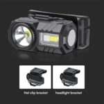 Φακός Κεφαλής Επαναφορτιζόμενος LED 3W RGBW IP44 Μαύρος V-TAC – 23339VT