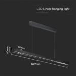 Κρεμαστό Γραμμικό Φωτιστικό LED 36W Μαύρο CCT V-TAC – 23341VT