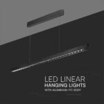 Κρεμαστό Γραμμικό Φωτιστικό LED 36W Μαύρο CCT V-TAC – 23341VT
