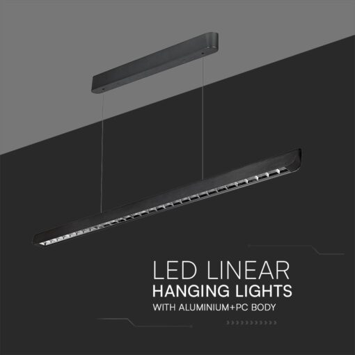Κρεμαστό Γραμμικό Φωτιστικό LED 36W Μαύρο CCT V-TAC – 23341VT