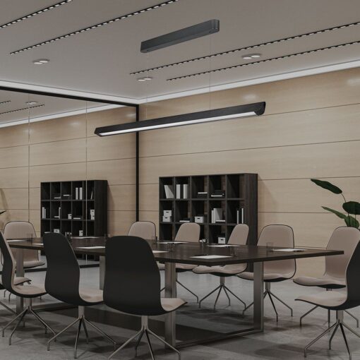 Κρεμαστό Γραμμικό Φωτιστικό LED 36W Χρυσό CCT Μαύρο με Οπάλ Διαχύτη V-TAC – 23345VT