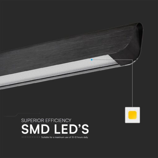 Κρεμαστό Γραμμικό Φωτιστικό LED 36W Χρυσό CCT Μαύρο με Οπάλ Διαχύτη V-TAC – 23345VT