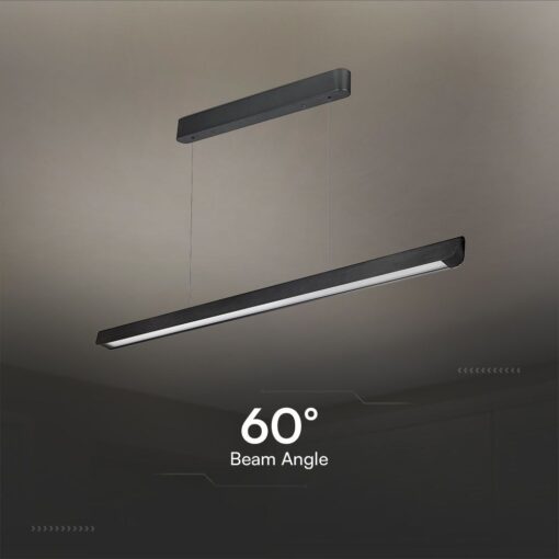 Κρεμαστό Γραμμικό Φωτιστικό LED 36W Χρυσό CCT Μαύρο με Οπάλ Διαχύτη V-TAC – 23345VT