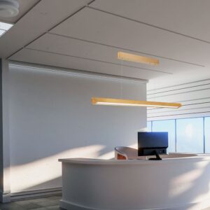 Κρεμαστό Γραμμικό Φωτιστικό LED 36W Χρυσό CCT Χρυσό με Οπάλ Διαχύτη V-TAC – 23345VT