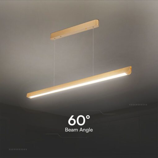 Κρεμαστό Γραμμικό Φωτιστικό LED 36W Χρυσό CCT Χρυσό με Οπάλ Διαχύτη V-TAC – 23345VT