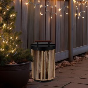 Επιτραπέζιο Φωτιστικό Κήπου LED 2.4W 3000K Ηλιακό IP65 με Ξύλο & Σχοινί  V-TAC – 23349VT