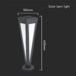 Φωτιστικό Δαπέδου Κήπου LED 2W 3000K Ηλιακό IP65 Μαύρου Χρώματος  V-TAC – 23350VT