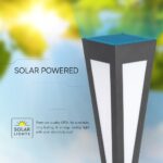 Φωτιστικό Δαπέδου Κήπου LED 2W 3000K Ηλιακό IP65 Μαύρου Χρώματος  V-TAC – 23350VT