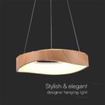 Κρεμαστό Φωτιστικό LED Designer 18W σε Απόχρωση Ξύλου D400 3000K V-TAC – 23363
