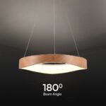 Κρεμαστό Φωτιστικό 25W LED σε Απόχρωση Ξύλου 3000K D500 V-TAC – 23364