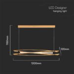 LED Designer 15W Κρεμαστό Φωτιστικό Ράγα σε Απόχρωση Λευκό+Ξύλο 3000K V-TAC – 23368