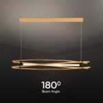 LED Designer 15W Κρεμαστό Φωτιστικό Ράγα σε Απόχρωση Λευκό+Ξύλο 3000K V-TAC – 23368