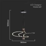 Κρεμαστό Φωτιστικό LED Designer 30W με Χρυσό+Μαύρο σώμα  3000K V-TAC – 23370