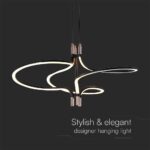 Κρεμαστό Φωτιστικό LED Designer 30W με Χρυσό+Μαύρο σώμα  3000K V-TAC – 23370