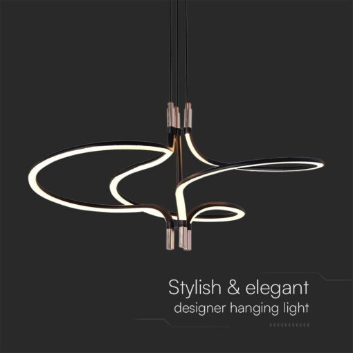 Κρεμαστό Φωτιστικό LED Designer 30W με Χρυσό+Μαύρο σώμα  3000K V-TAC – 23370