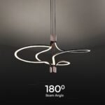 Κρεμαστό Φωτιστικό LED Designer 30W με Χρυσό+Μαύρο σώμα  3000K V-TAC – 23370
