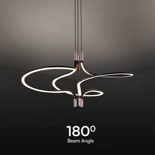 Κρεμαστό Φωτιστικό LED Designer 30W με Χρυσό+Μαύρο σώμα  3000K V-TAC – 23370