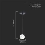 Κρεμαστό Φωτιστικό Designer Λευκό Μάρμαρο 1xG9 V-TAC – 23376