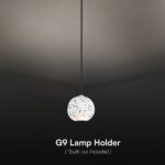 Κρεμαστό Φωτιστικό Designer Λευκό Μάρμαρο 1xG9 V-TAC – 23376