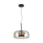 6W LED Designer Κρεμαστό Φωτιστικό Μαύρο Μέταλλο+Γυαλί Κεχριμπάρι Φ350 3000K V-TAC – 23378