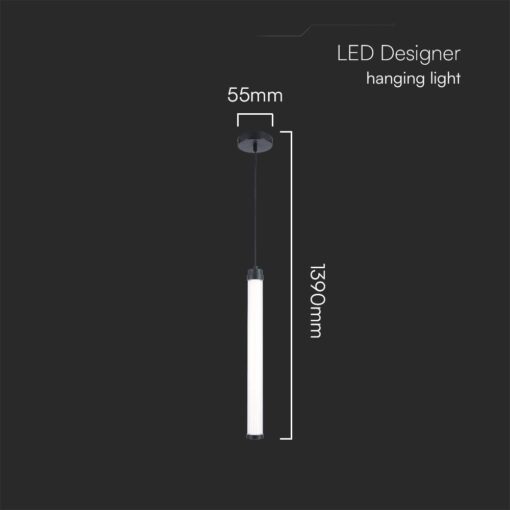 Designer Κρεμαστό Γραμμικό Φωτιστικό 5W LED Μαύρο 3000K V-TAC – 23381