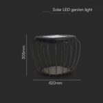 Ηλιακό Φορητό Πορτατίφ LED Γκρί Σώμα 3000K+6000K V-TAC – 23384