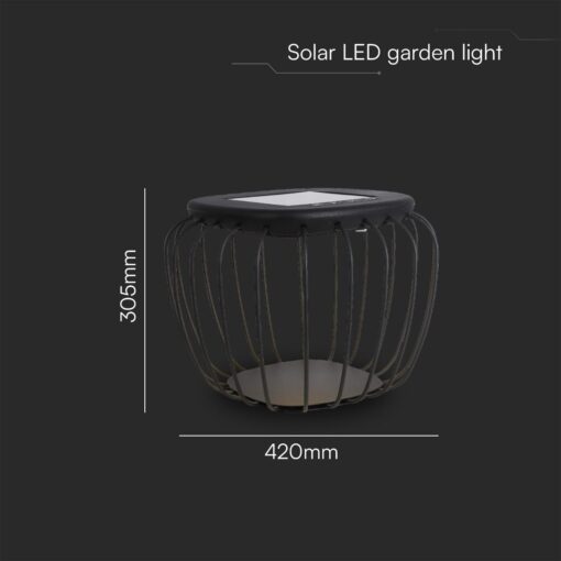 Ηλιακό Φορητό Πορτατίφ LED Γκρί Σώμα 3000K+6000K V-TAC – 23384