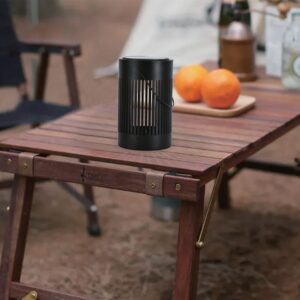 Ηλιακό Φορητό Πορτατίφ LED Μαύρο με Λαβή Θερμό 3000K V-TAC – 23385