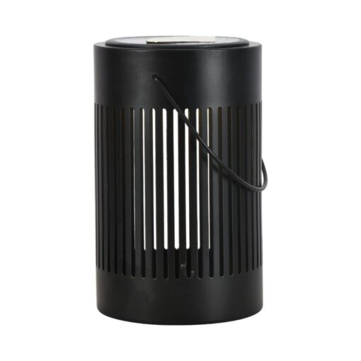 Ηλιακό Φορητό Πορτατίφ LED Μαύρο με Λαβή Θερμό 3000K V-TAC – 23385