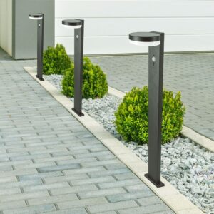 Φωτιστικό Κολωνάκι Κήπου LED 5.5W 3000Κ Ηλιακό με Αισθητήρα PIR IP54 Μαύρου Χρώματος V-TAC – 23399VT