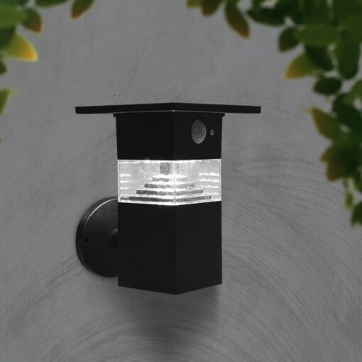 Επιτοίχιο Φωτιστικό Βεράντας LED 3W 3000K Ηλιακό με Αισθητήρα PIR IP54 Μαύρο V-TAC – 23400VT