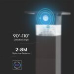 Φωτιστικό Κολωνάκι Κήπου LED 3W 3000Κ Ηλιακό με Ανιχνευτή Κίνησης IP54 Μαύρο V-TAC – 23401VT