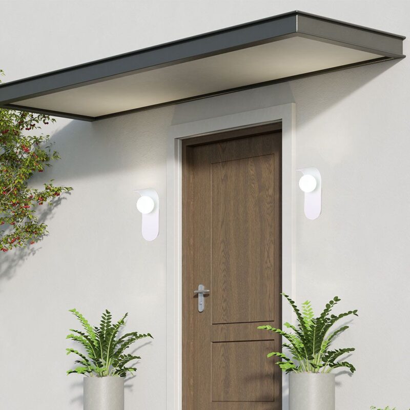 Απλίκα Τοίχου Designer με Γυάλινη Σφαίρα 1xG9 Λευκό Σώμα V-TAC – 23408