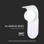 Απλίκα Τοίχου Designer με Γυάλινη Σφαίρα 1xG9 Λευκό Σώμα V-TAC – 23408