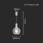 Κρεμαστό Φωτιστικό LED 5W 3000K Χρώμιο V-TAC – 23409VT