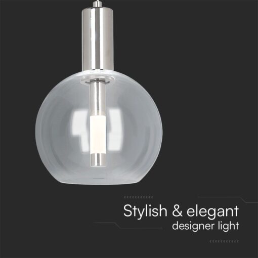 Κρεμαστό Φωτιστικό LED 5W 3000K Χρώμιο V-TAC – 23409VT