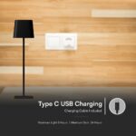 Ηλιακό Μαγνητικό Πορτατίφ LED 5W Dimmable IP65 CCT Μαύρου Χρώματος V-TAC – 23413VT