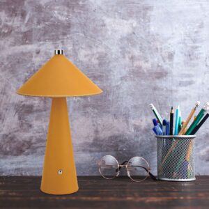 Επιτραπέζιο Επαναφορτιζόμενο Φωτιστικό με Κίτρινο Δέρμα LED 3W CCT Dimmable V-TAC – 23415VT