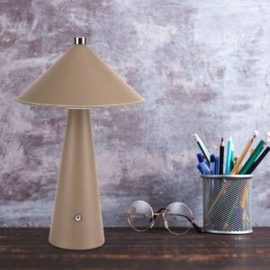 Επιτραπέζιο Επαναφορτιζόμενο Φωτιστικό με Καφέ Δέρμα LED 3W CCT Dimmable V-TAC – 23416VT