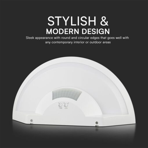 Επιτοίχιο Φωτιστικό LED 10W Με Ανιχνευτή Κίνησης SAMSUNG CHIP 3in1 IP54 Λευκό V-TAC – 23421VT