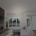 Κρεμαστό Φωτιστικό LED 46W 3000K Dimmable Χρυσού Χρώματος V-TAC – 23431VT