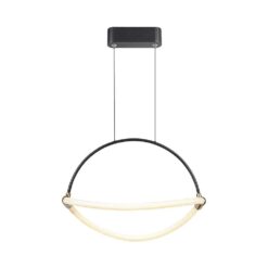 Κρεμαστό Φωτιστικό 12W LED με 1.5m Σχοινί Φ40 3000K Μαύρο Σώμα V-TAC – 23434