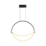 Κρεμαστό Φωτιστικό 12W LED με Σχοινί Φ500mm 3000K Μαύρο Σώμα V-TAC – 23436