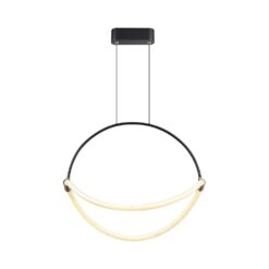 Κρεμαστό Φωτιστικό 12W LED με Σχοινί Φ500mm 3000K Μαύρο Σώμα V-TAC – 23436
