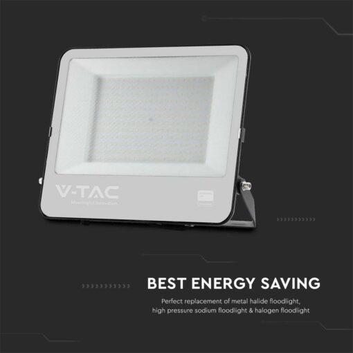 LED Προβολέας 200W V-TAC Samsung Chip Μαύρος/Γκρι 17540lm Αδιάβροχος IP65 6500K – 23444